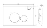Cobra Actuator Plate For Concealed Cistern Round Matte Black - Image 2