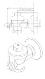 Cobra FJ Urinal Manual Exposed Flush Valve Only 20mm FI Connection Chrome - Image 2