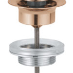 Grohe Waste set with push-open plug brushed warm sunset