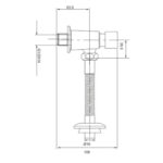 Cobra Metering Manual Exposed Top Flush Urinal Flush Valve 15mm MI Connection Chrome - Image 2