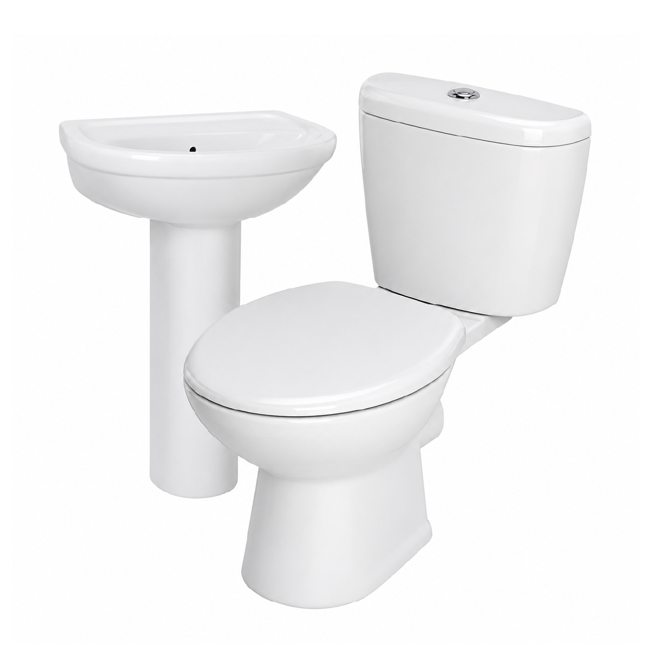 6PCE Toilet Set 6-Piece Toilet Set – White - Image 1