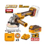 INGCO 20V Lithium-Ion Angle Grinder 900W 115mm Kit