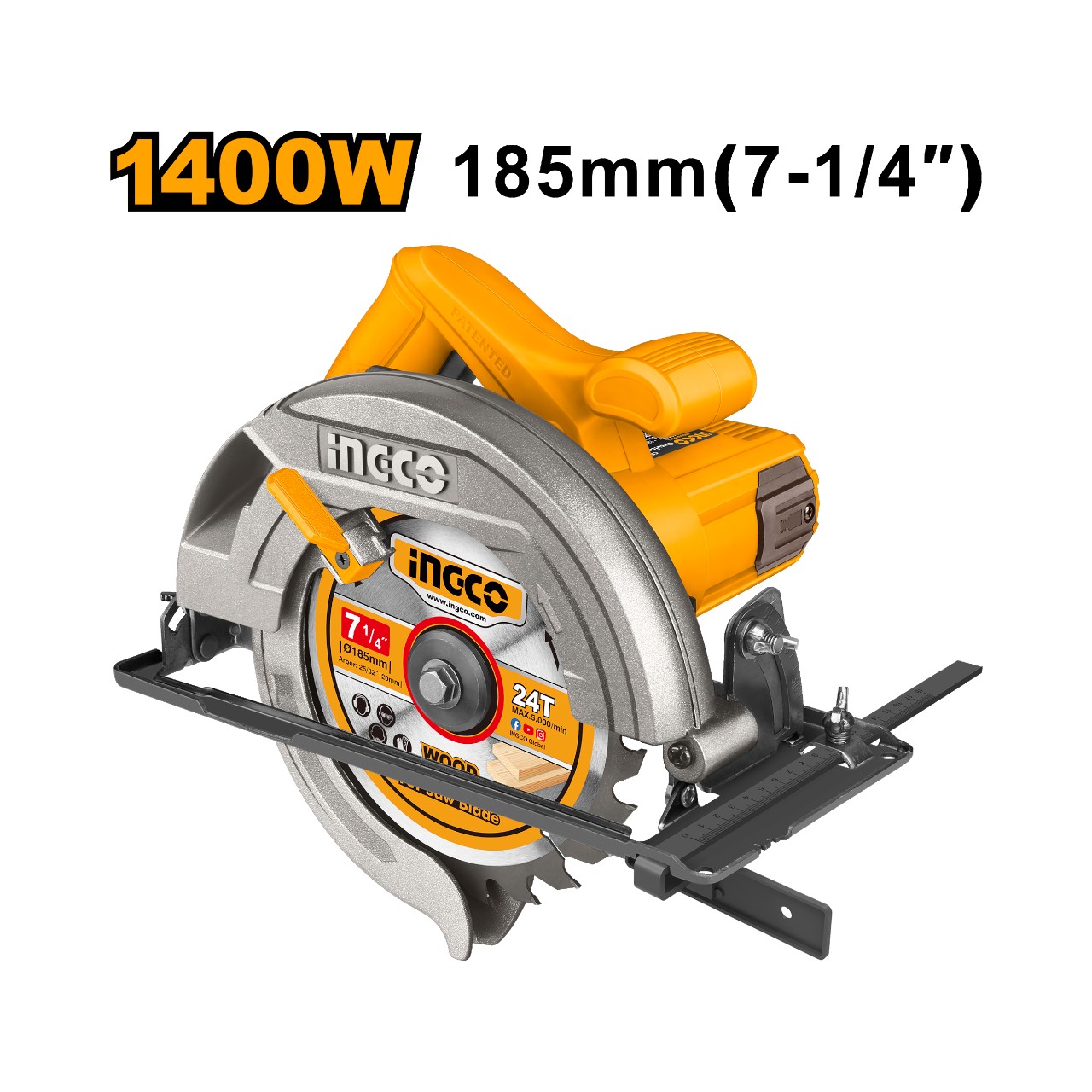 CS18538 INGCO Circular Saw 1400W 185mm - Image 1