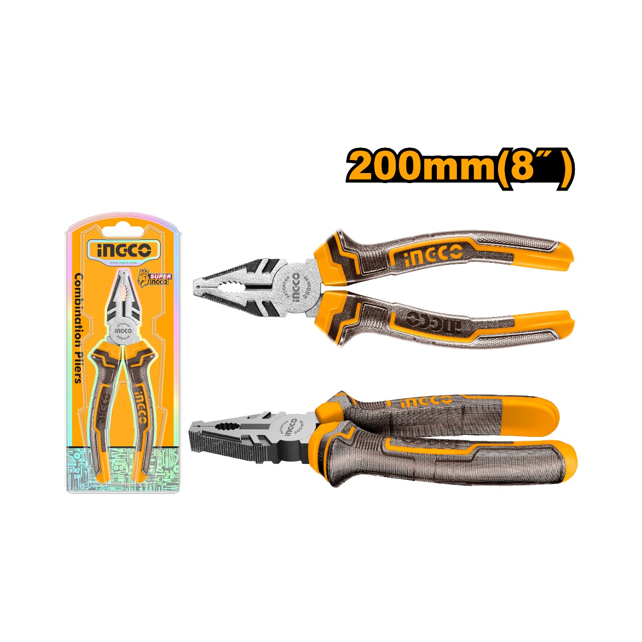 HCP08208 INGCO Combination Pliers 200mm - Image 1