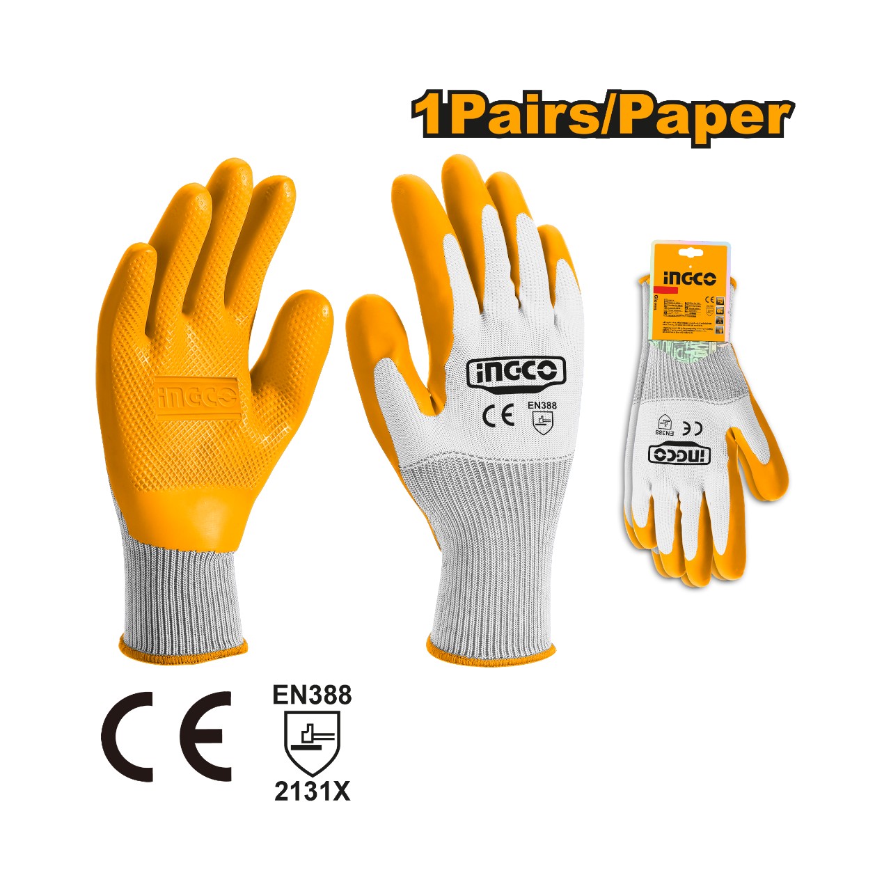 HGVL08-XL INGCO Latex Gloves XL - Image 1