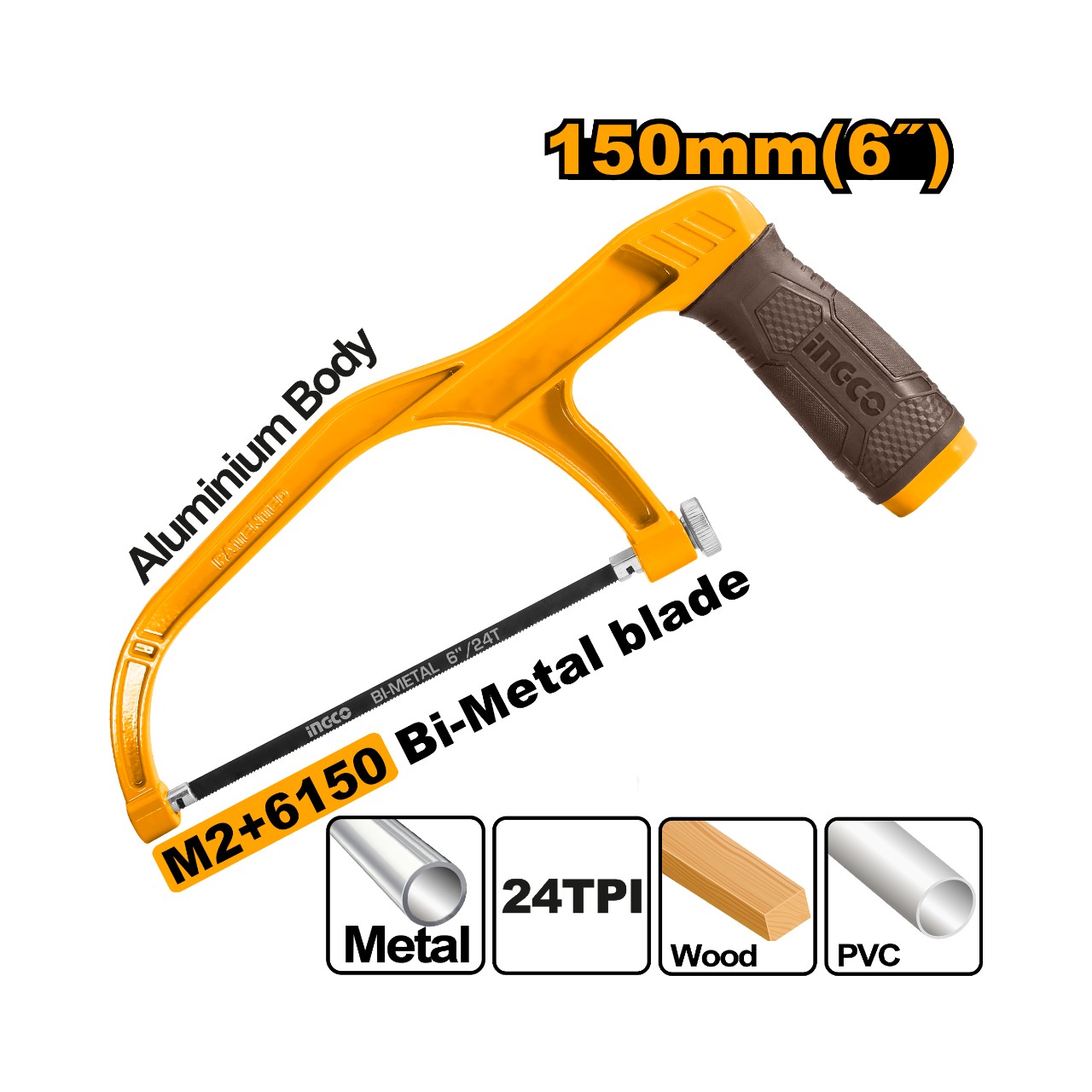 MHHF1503 INGCO Mini Saw Frame 150mm - Image 1