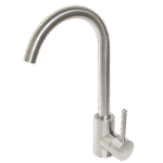 Blutide Moon Single Hole Sink Mixer - Brushed Stainless Steel