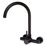 Blutide Moon Wall Type Sink Mixer J Spout - Black
