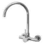 Blutide Moon Wall Type Sink Mixer J Spout - Chrome