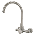 Blutide Moon Wall Type Sink Mixer J Spout - Brushed Stainless Steel