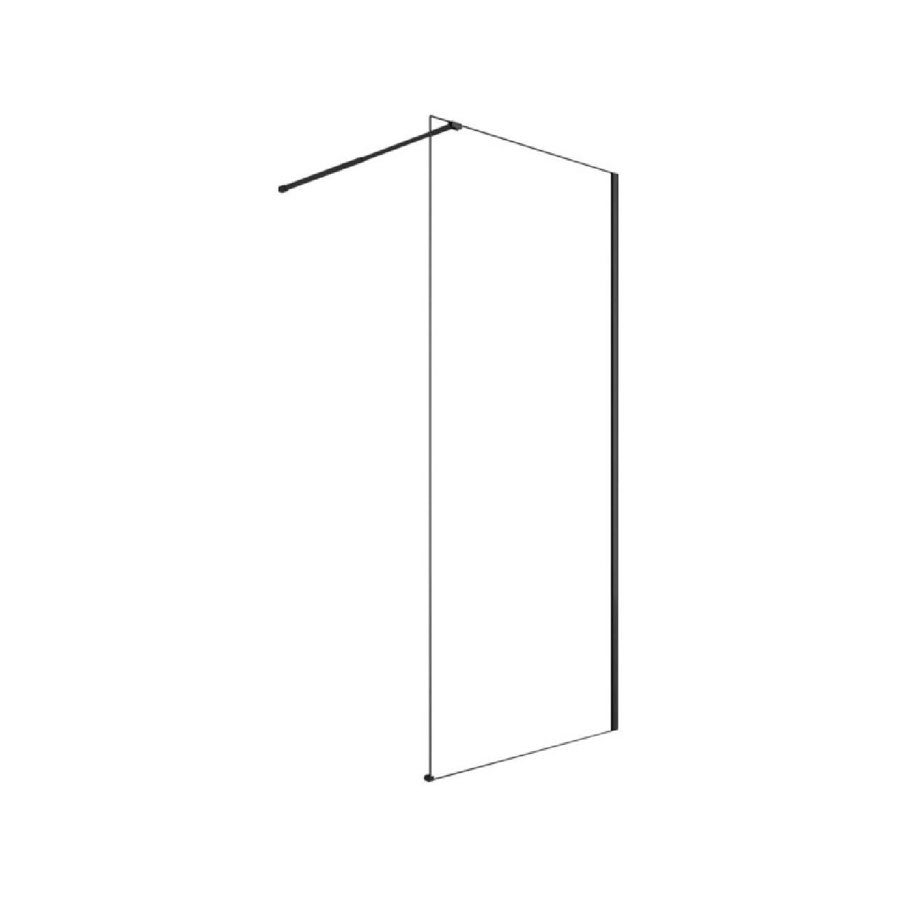 B906B-6-100 Onyx Shower Screen B906B-6 – 900 x 2000mm - Image 1